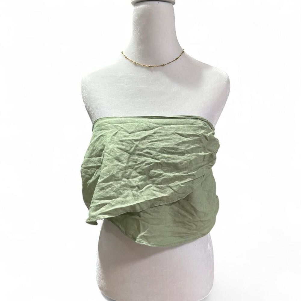 green tube crop top